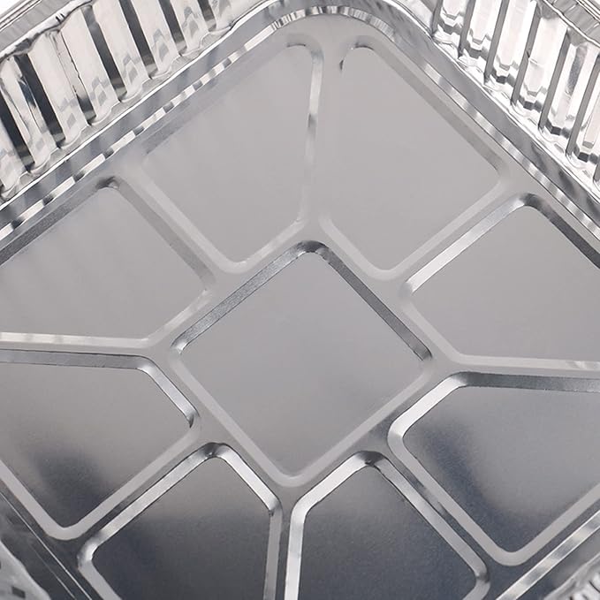 Waytiffer 10pack- 8 x 8 Aluminum foil Pans Disposable Heavy Duty Square baking Cake Pan, Cooking Tins Homemade Breads Oven Pan, Baking cake Roasting Pans