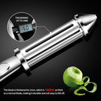 MAD SHARK Potato Peelers, Vegetable Peeler, Flat Serrated Blade 2 in 1-I Shaped Stainless Steel Peelers, Orange Peeler for Kitchen, Veggie, Fruit, Garlic, Carrot, Apple Peeling