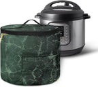 Green Marble Electric Pressure Cooker Insulation Bag Round Zippered Electric Pressure Cooker Storage Bag Home Decorations