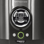 Presto 02144 12-Quart Digital Pressure Canner - Digital Display, Waterbath Capable, 10-Built-In Safety Features, Recipe Book, Black Stainless Steel
