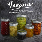 VERONES Mason Jars 6 OZ, 30 PACK 6oz Mason jars Canning Jars Jelly Jars With Lids, Ideal for Jam, Honey, Wedding Favors, Shower Favors