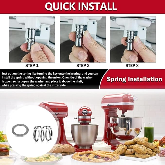 Blenders Repair Set with Spring Washers Stainless Steel Fasteners and Knobs for Mixer Machine Replacement Parts Baking Appliance Repair Accessories