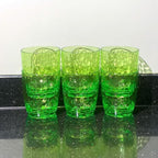 Set of 6 Hammered Style 15-ounce/430ml Acrylic Glasses Plastic Tumbler,BPA Free,Dishwasher Safe (Green)