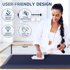 StepRite 4/5 Inch Thick Kitchen Mat Anti Fatigue Mat Kitchen Rugs Kitchen Decor Non-Slip, Stain & Water Resistant, Kitchen Mats Desk Mat for Kitchen, Office, Workshop, Blue, 17'' x 39''