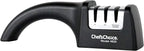 Chef'sChoice Professional Manual Knife Sharpeners AngleSelect for 15- and 20-Degree Straight-Edge and Serrated Knives with Diamond Abrasives Precise Angle Control & Compact Footprint, 2-Stage, Black