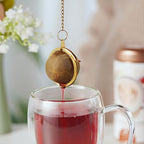 Pinky Up Small Ball in Gold Tea Infusers