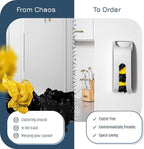 Plastic Bag Holder | UPGRADED Wall-Mount Grocery Bag Dispenser | Space-Saving Design | Easy Install | Smudge-Proof, Fingerprint-Resistant | Silver | Holds the Most Bags for Maximum Storage