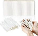 4'' x 0.2'' White Mini Paper Sipping Straws, Tasting & Sample Straws, Stirring Straw Sticks, Paper Sticks, DIY Crafts - Biodegradable, 500 Counts