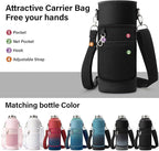 DYSANKY Insulated Water Bottle | Thickened Stainless Steel Vacuum Metal | Portable Sports Water Jug for Gym and Hiking with Straw, Carrier Bag, Handle Strap | BPA-Free 40 oz