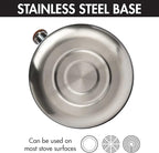 Primula Avalon Whistling Stovetop Tea Kettle, Food Grade Stainless Steel Wide Mouth, Fast to Boil, Cool Touch Handle, 2.5-Quart, Gunmetal Grey and Wood-Look