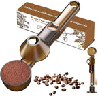 Coffee Scoop with Funnel for Ground Coffee, Protein Powder & Tea, for Reusable K Cup Refiller, 2TBSP Mess-Free, Funnel Design Prevents Spills (Translucent Brown, 1-Pack)