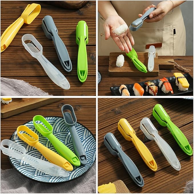 Sushi Mold Set Nigiri Rice Ball Maker Tool for DIY Sushi Easy to Use Reusable Assorted Colors for Family Gatherings and Creative Meals