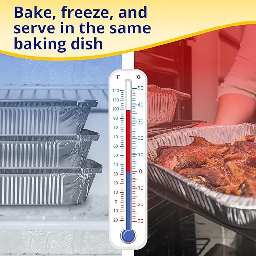 IDL Packaging Half-Size Aluminum Steam Table Pans - Medium, 13" x 11" x 2" (pack of 5) - Disposable Foil Pan for Grilling, Roasting, BBQ, Cooking, Baking, Freezing