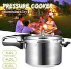Electric Pressure Cooker, Kitchen Pressure Cooker Cookware 18/20/22cm Gas Stove/Open Fire Pressure Cooker Outdoor Camping Cook Tool Steamer,One Color-4L