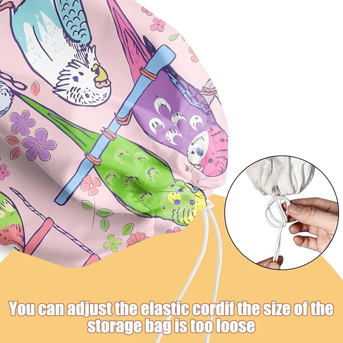 Parrot Plastic Bag Holder, Wall Mount Grocery Bag Holder, Plastic Storage bag, Pull Rope Free Adjustment, Plastic Bag Holders for Grocery Bags, Plastic Bag Dispenser for Home Kitchen