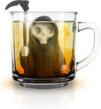 Genuine Fred Grim Steeper Reusable Silicone Tea Infuser, Black Grim Reaper Design, Fun and Clever Kitchen Gadget for Tea Lovers and Enthusiasts
