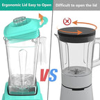OMMO Blender 1800W, Professional High Speed Countertop Blender with Durable Stainless Steel Blades, 60oz BPA Free Blender for Shakes and Smoothies, Nuts, Ice and Fruits, Dishwasher Safe