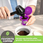 Perfect Pod Cafe Save 1-Stream Reusable K Cup Pod Coffee Filters - Refillable Coffee Pod Capsules with Built-In, Integrated Mesh Strainer for use with Keurig & Select Single Cup Coffee Makers, 6-Pack