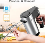600W Electric Hand Mixer Kitchen Handheld Mixer 10 Speed Powerful with Turbo for Baking Cake Lightweight & Personal Electric Mixer with Egg Baking Beaters Dough Hooks, Whipping Mixing Cookies