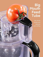 FOHERE Food Processor, 12 Cup, 2-in-1 Feed Chute Food Chopper & Meat Grinder, 500 Watt Motor, BPA Free, Stainless Steel, Procesador de Alimentos for Mincing, Dicing, Shredding, Puree & Kneading Dough
