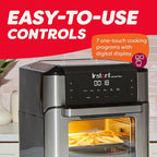 Instant Pot 10QT Air Fryer, 7-in-1 Functions with EvenCrisp Technology that Crisps, Broils, Bakes, Roasts, Dehydrates, Reheats & Rotisseries, Includes over 100 In-App Recipes, Stainless Steel