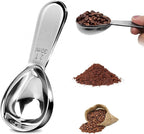 18/8 Stainless Steel Coffee Scoop, 2 Tbsp (30ml) Short Handle Measuring Spoon for Precise Measurement of Ground Coffee, Tea, Sugar, Flour