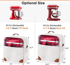 BAGSPRITE Stand Mixer Cover with Appliance Sliders Base Compatible with KitchenAid Mixer-Storage Bag for 4.5/5 Quart with Pockets for Kitchen Aid Accessories and Attachments