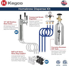 Kegco HBK309X-3 Keg Dispenser, 3 faucet without kegs Black Stainless Steel