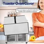 Toaster Oven Cover for BLACK+DECKER Crisp 'N Bake Air Fryer Toaster Oven Combo 12 in 1 Convection Oven, Heavy Duty Thickened Cover Waterproof Dust-proof Countertop Oven Case (Silver)