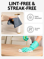 Fantasticlean Microfiber Cleaning Cloth Roll -30 Pack, Tear Away Microfiber Towels, 12" x 12", Reusable, Washable, Scratch Free, Ultra Absorbent for Car, Home Supplies (DimGray)
