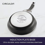 Circulon Symmetry Hard Anodized Nonstick Induction Frying Pan, 8.5-Inch Fry Pan, Black