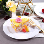 bUCLA 100Pieces White Plastic Plates - 6.25inch Disposable Plastic Appetizer/Small Cake/Salad/Dessert Plates Premium Hard, Ideal for Weddings& Parties