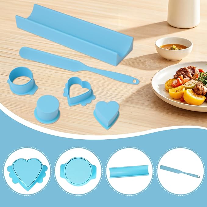 Cake Pop Mold Maker Cutter Set - Include 2 Inch Circle Pusher & 9 Inch Tray & silicone knife, Baking Kit for Home, Birthdays, Weddings (Blue)