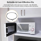 Microwave Turntable Ring Replacement 7.4-Inch Microwave Oven Spinner Replacement Parts with 3 Smooth Rollers Universal Fit for Most Microwaves