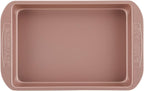 Farberware Baking Nonstick Cake Pan, Rectangle, 9 Inch x 13 Inch, Red Rose Gold