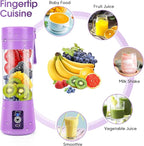 MIAOKE Portable Blender, Personal Mini Juice, USB Rchargeable Juicer Cup with Six Blades in 3D, Smoothie Blender Home/Office/Outdoors