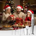 Turelar Immersion Blender Handheld Corded Hand Blenders Set 1100W, Trigger Variable Speed 5 in 1 Stick Emulsifier with Chopper, Whisk and Frother for Soup, Baby Food and Smoothies, White