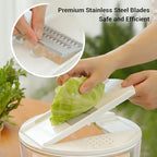 Yosoo Health Gear Salad Spinner with 5 Blades, 4500ml Multifunctional Vegetable Fruit Washing Bowl, with Strainer, for Home Kitchen