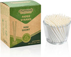 3'' Mini Paper Straws, Small Paper Sticks, Tasting Straws, Sample Straws, Stir Sticks, Fit for 1oz 2oz 3oz 4oz Portion Cups, DIY Crafts - 0.20"/5mm Dia. White, 500 Counts