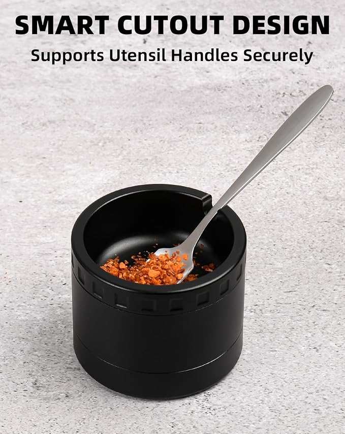 2.5" Grinder [Aluminum] 3-Piece 3-Parts Grinder for Kitchen Spice with Top Storage, Anti-jamming Teeth & Large Bottom Chamber