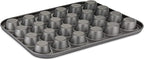 husMait Premium Quality Mini-Muffin Pan, Baking Sheet, and Cooling Rack. For Baking Mini Cupcakes, Muffins, Bite Size Tarts, Cookies. Non-Stick, Dishwasher Safe, Oven Safe (Muffin Pan)