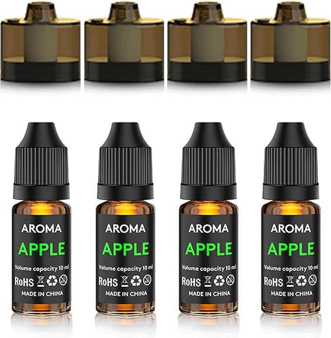 Cocktail Bubble Smoke Gun Accessories, 10ml, Includes 4 Contains, 4 Aromatic Flavor Oils, Apple Flavor