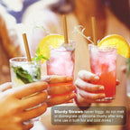 5 Inch Short Biodegradable Cocktail Straws 200 pcs Compostable Cocktail Stirrers Straws Made from 100% Sugarcane Fiber A Plasticless Sturdy Drinking Straws for Hot and Cold Drinks Not Foggy