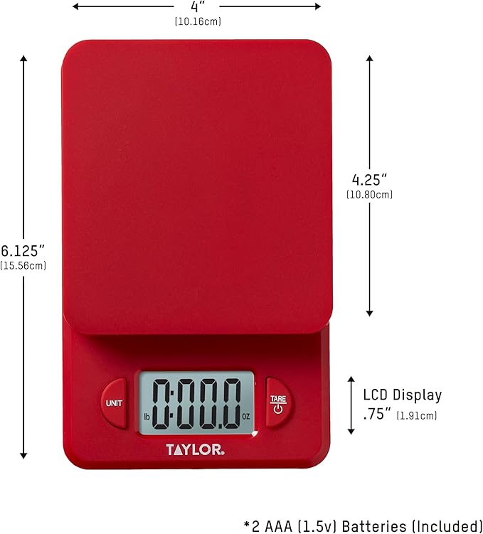 Taylor Compact Digital Scale (Red)