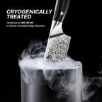 KYOKU Santoku Knife - 7" - Shogun Series - Japanese VG10 Steel Core Forged Damascus Blade - with Sheath & Case