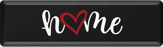 HappyTrends Kitchen Mat Cushioned Anti-Fatigue Rug Non-Slip Kitchen Rugs Stain Resistant Ergonomic Comfort Mat for Floor, Office, Sink, Laundry (17.3"x 60", Black)