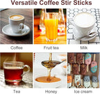Wooden Coffee Stirrers 5.5" Coffee Stir Sticks 1000 Pcs, Natural Birch Round End Thick Birch Wood Eco-Friendly， Suitable for Coffee, Cocktail and Hot Drinks