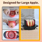OOKUU Apple Slicer and Corer, [Large Size] 16-Blade Heavy Duty Apple Cutter with Base, [Upgraded] Cut Apples All The Way Through, Stainless Steel Ultra-Sharp Blade