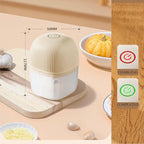 Electric Mini Garlic Chopper, 250ML Food Chopper Garlic Mincer USB, Vegetable Chopper, Onion Chopper, Portable Small Food Processor for Garlic, Ginger, Chili, Vegetables(cream)