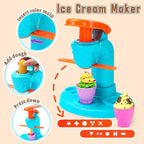4 in 1 Dough Sets 75 PCS for Kids Ages 4-8, Dough Tools Kit with Ice Cream Noodle Hamburger Maker Machine, Dessert Rack, Kitchen Creations Art Crafts Food Play Toys for Boys Girls Ages 3+